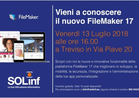 Evento FileMaker 17 a Treviso