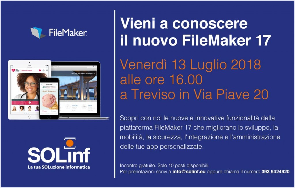 Evento FileMaker 17 a Treviso