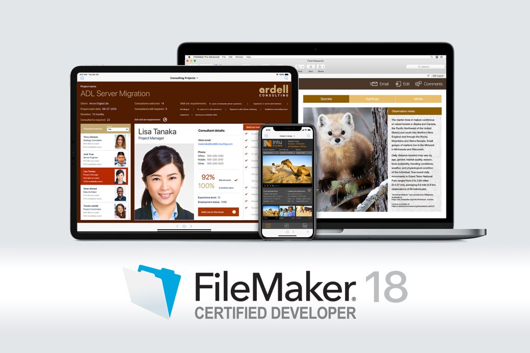 Certificazione FileMaker 18